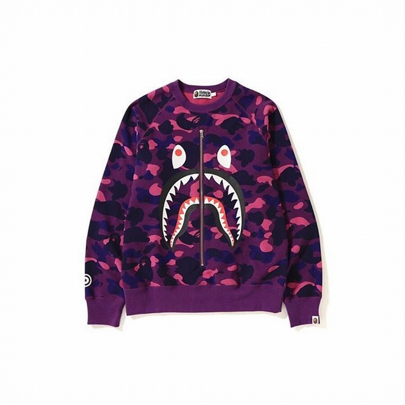 Bape Sweatshirt 4 Colors Purple Red Army Green Blue M-2XL B36XC1931